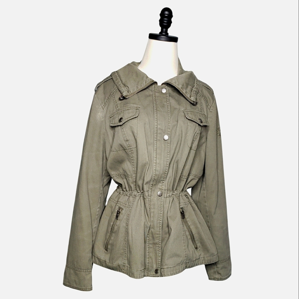 Vintage Guess Los Angeles 1981 Utility Chore Trench Barn Lined Gorp Jacket Coat